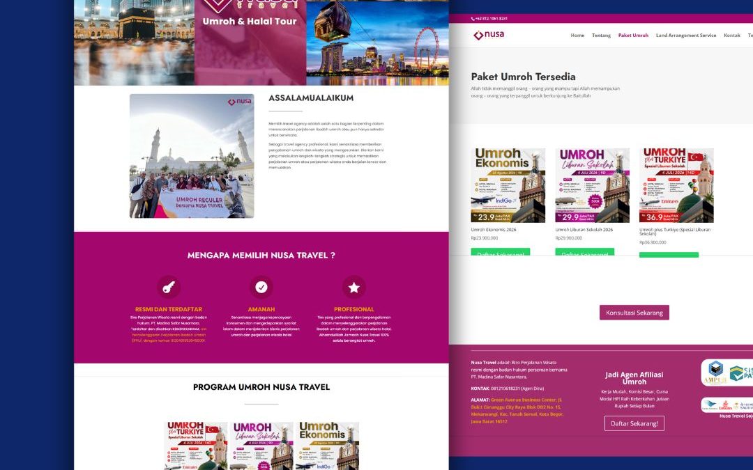 Nusa Travel Umroh & Halal Tour Website